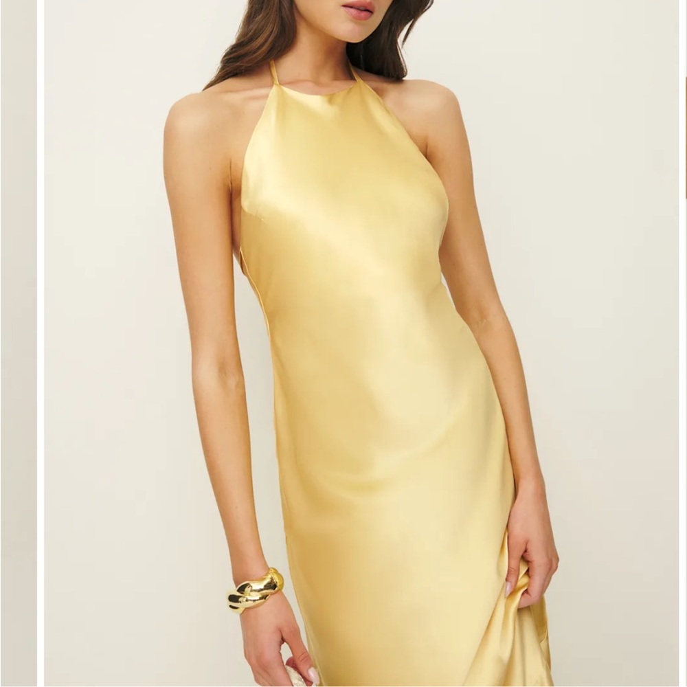 Reformation Yellow Jeany Silk Dress - Picture 4 of 4
